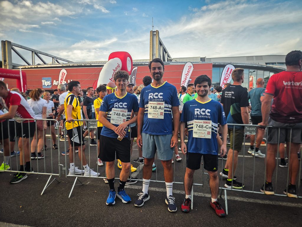 Jonas, David und Max starten für RCC beim WKO Business Lauf 2026